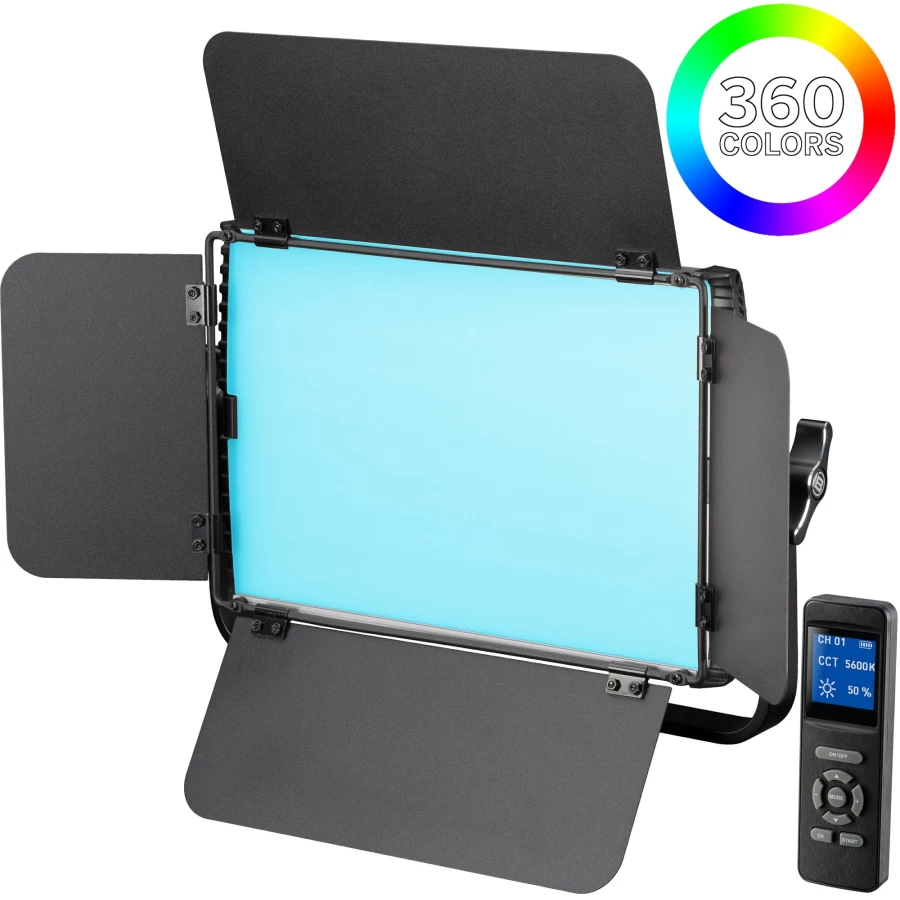 Bresser BR-S60 RGB LED Panel – 60W High-Output Studio Light with Adjustable Color Temperature for Photography & Videography