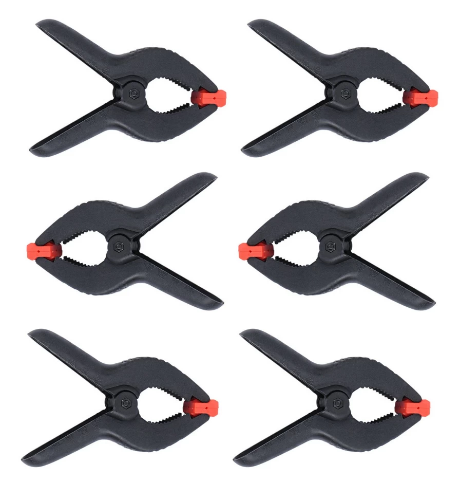 Bresser BR-56 Deluxe Background Clamp Set - 6 Piece Professional Photography Clamp Kit for Backdrops & Lighting