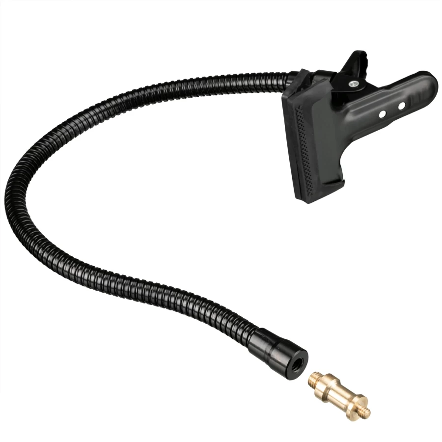 Bresser BR-22 Adjustable Gooseneck Clamp with Spigot for Flexible Lighting and Mounting Solutions