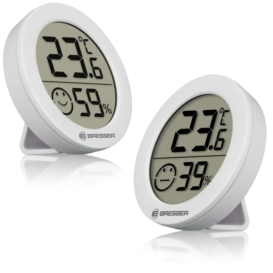 Bresser Smile Thermo-Hygrometer 5-Pack – Accurate Temperature & Humidity Monitor Set