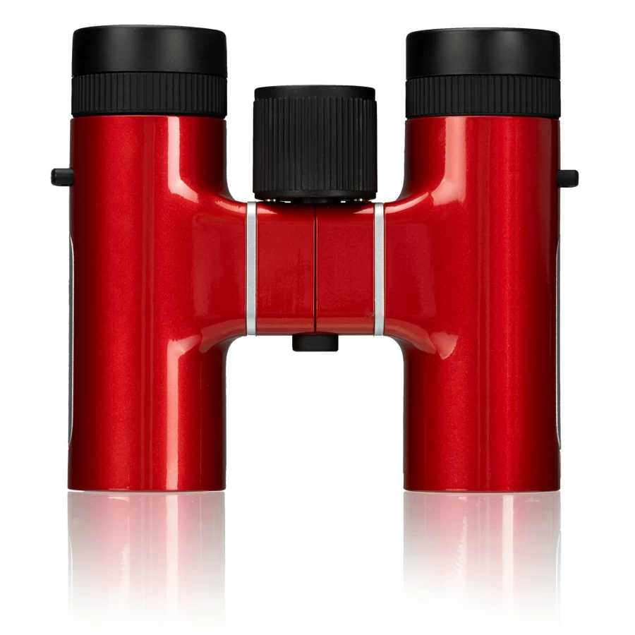 Bresser Spirit Compact 6x24 Binoculars - Lightweight Red Outdoor Binoculars for Bird Watching & Travel