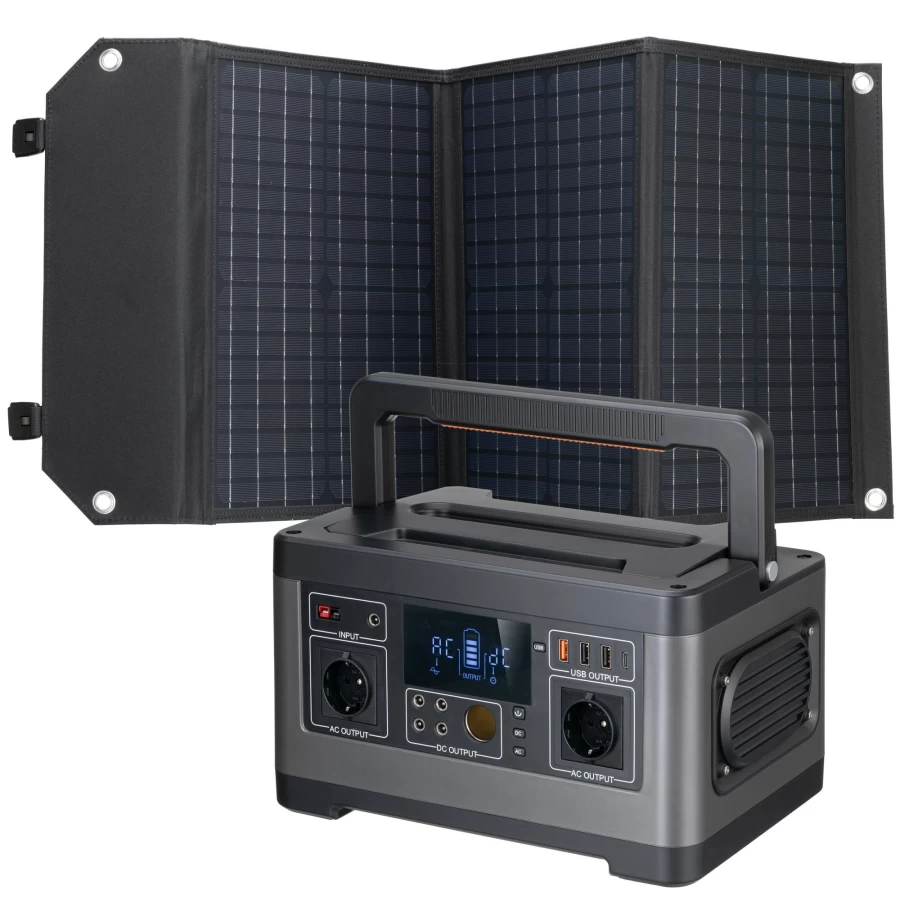Bresser 500W Portable Power Station with 60W Solar Panel Charger | Compact & Reliable Off-Grid Power Solution