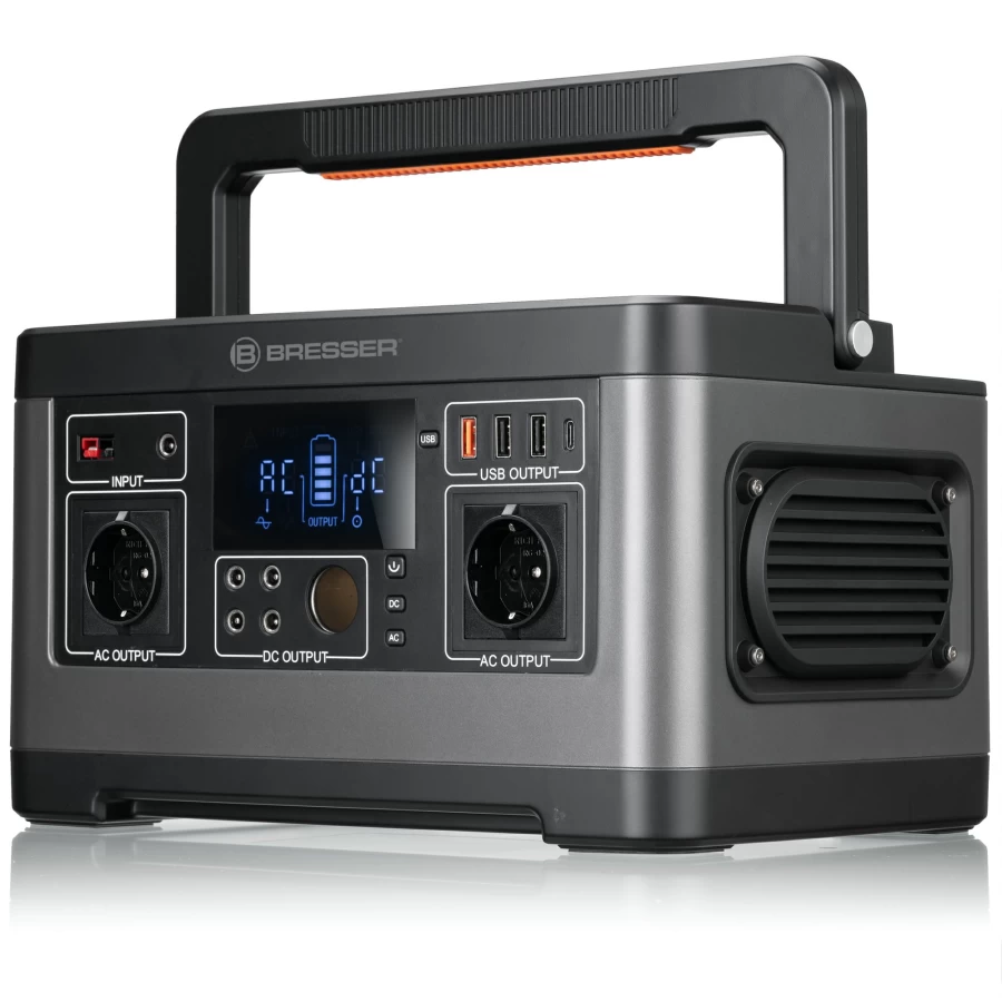 Bresser 500W Portable Power Station with 60W Solar Panel Charger | Compact & Reliable Off-Grid Power Solution