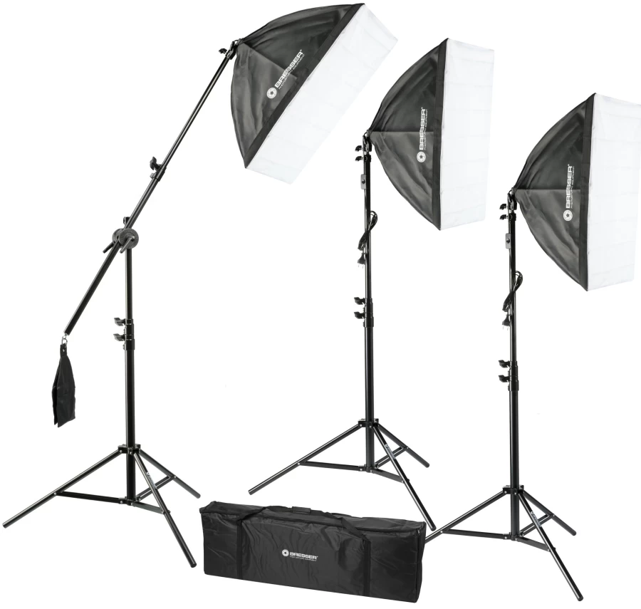 Bresser BR-2240 Daylight Studio Lighting Kit 1875W Continuous LED Panel for Photography and Video